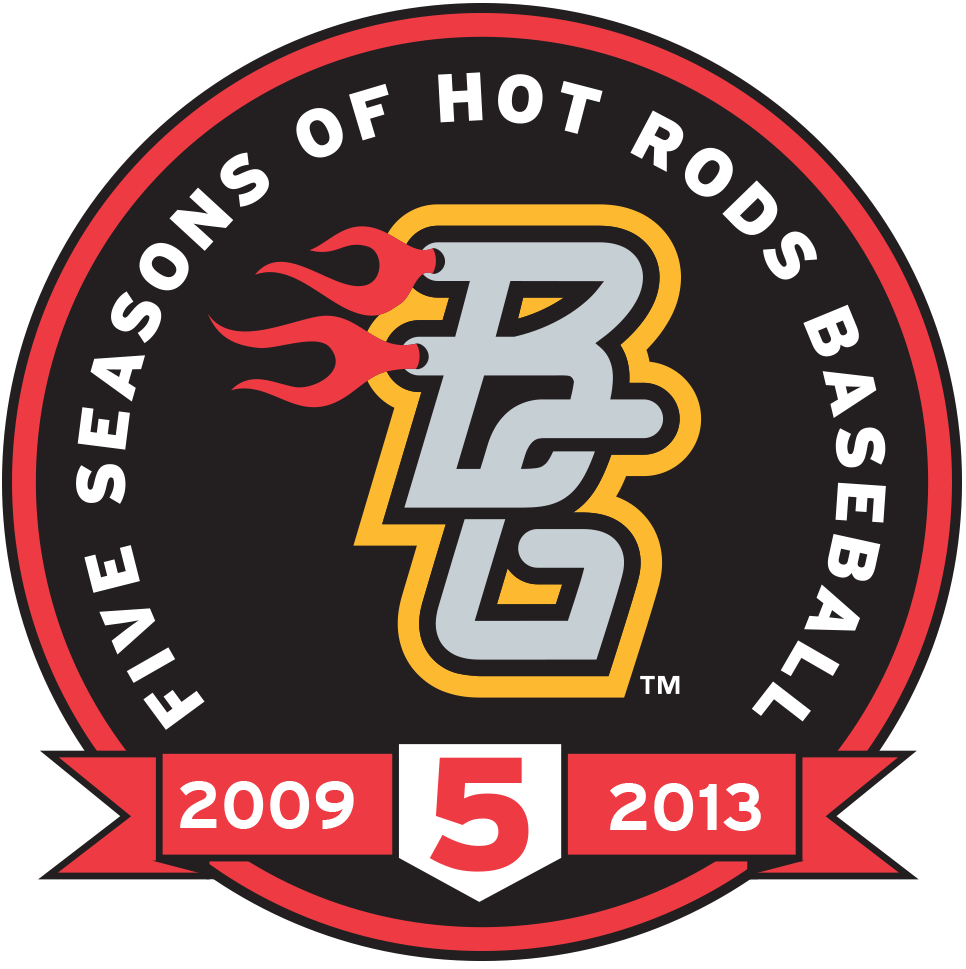 Bowling Green Hot Rods 2013 Anniversary Logo iron on transfers for clothing